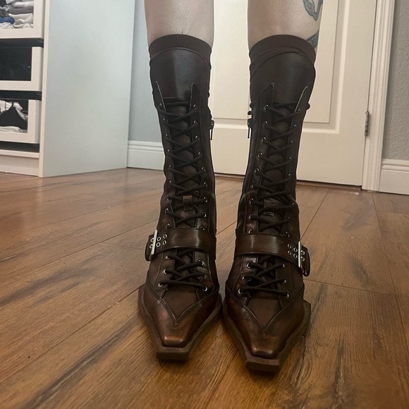 KNWLS Brown XSerpent Boots! Size IT 38 - Picture 6 of 8